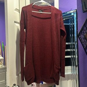 Maroon cardigan